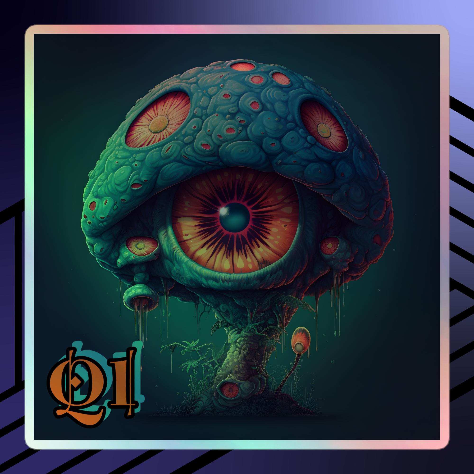 Fungal Minds Holographic stickers
