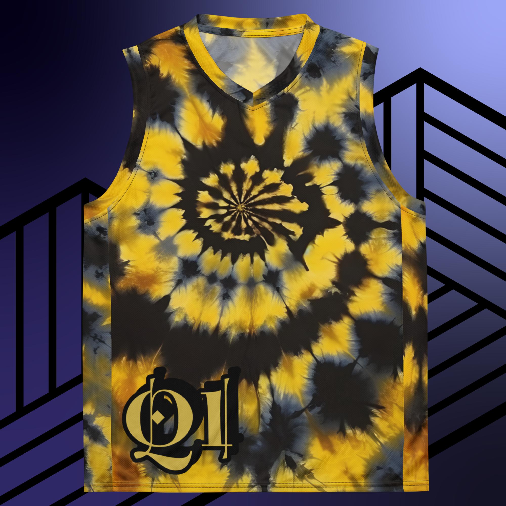 Trippy Tie Dye unisex basketball jersey
